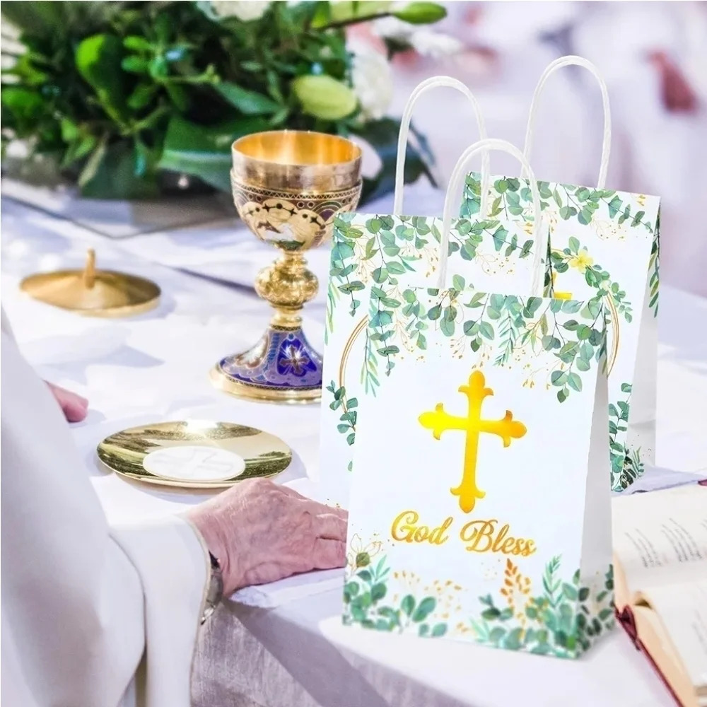 50 Pcs First Communion Gift Bag Baptism Gift Bag Christian Gift Bags